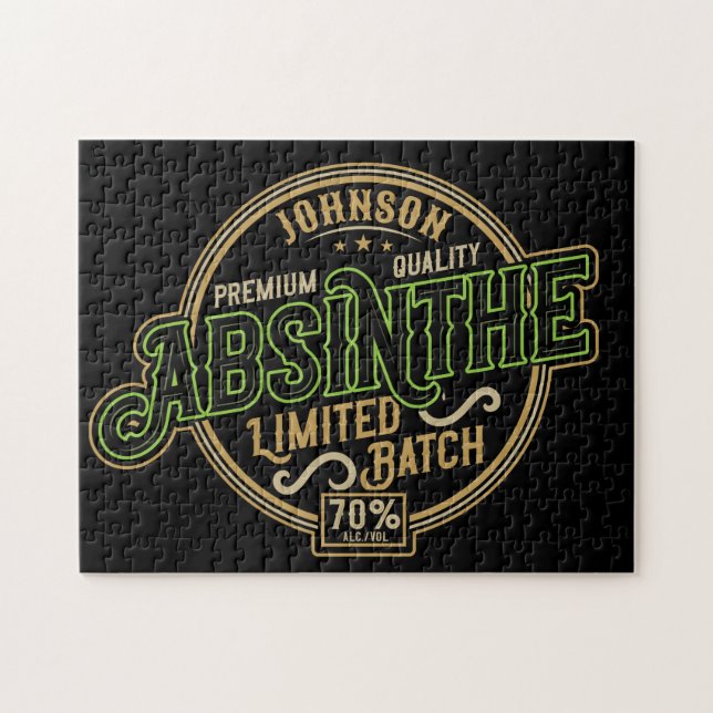 Personalised Absinthe Herbal Spirit Liquor Label Jigsaw Puzzle (Horizontal)