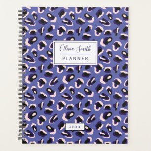 Personalised Abstract Animal Print Purple Planner