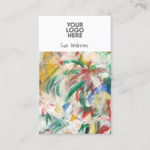 Personalised Abstract Artist Add Your Own Logo Business Card