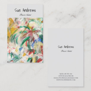 Personalised Abstract Artist Handwriting Business Card