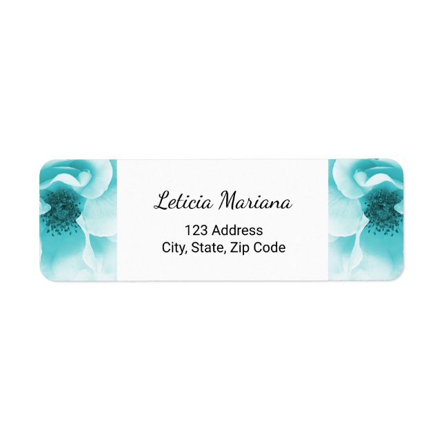 Personalised Abstract Blue & White Florals (Front)