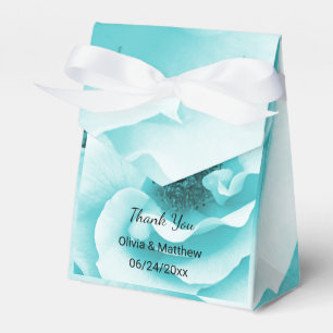 Personalised Abstract Blue & White Florals Favour Box