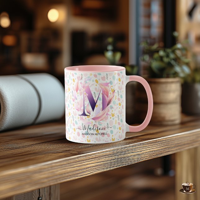 Personalised Abstract Boho Chic Monogram Mug - M (Creator Uploaded)