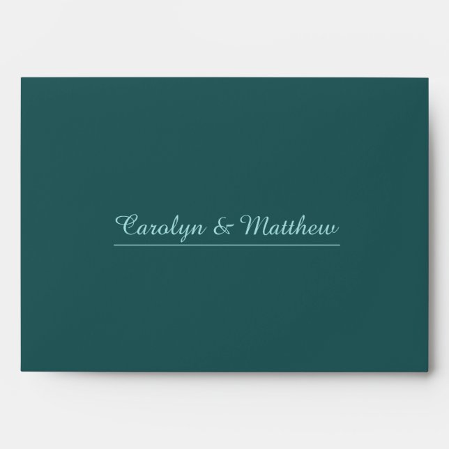 Personalised Abstract Dark Abstract Florals Blue Envelope (Front)