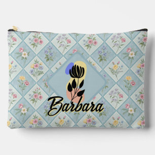 Personalised Abstract Floral  Accessory Pouch