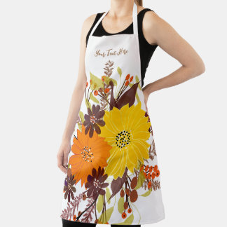 Personalised Abstract Floral Botanical Apron