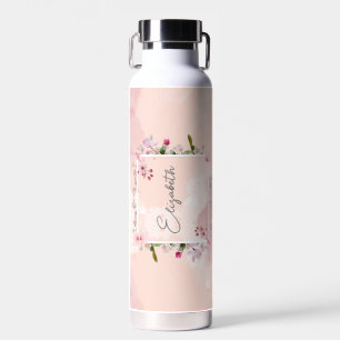 Personalised Abstract Floral Water Bottle