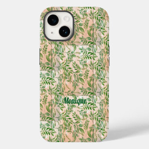 Personalised Abstract Greenery Case-Mate iPhone Ca 14 Case