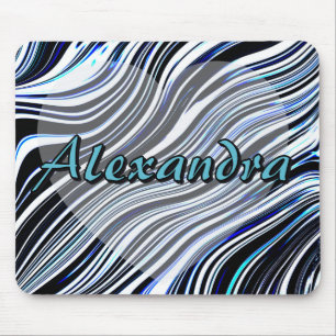 Personalised Abstract Marble and Waves Pattern Mouse Pad