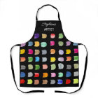 Personalised Abstract Pattern Artists Black Apron