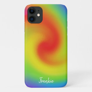 Personalised Abstract Rainbow Wave Artwork Case-Mate iPhone Case