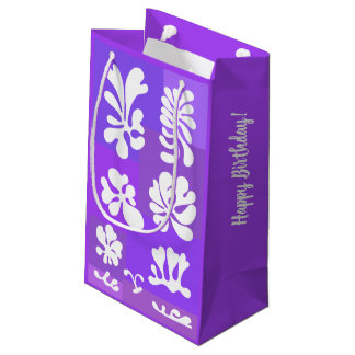 Personalised Abstract Shapes Design in Purple | Small Gift Bag