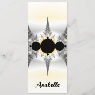 Personalised Abstract Silver Fractal Bookmark