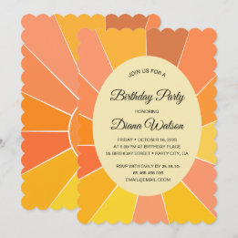 Personalised Abstract Sun Design |  Invitation