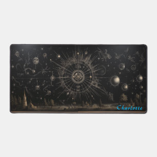 Personalised Abstract Wood Panel Desk Mat