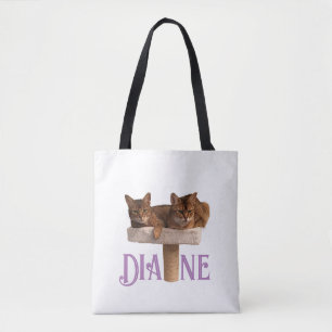 Personalised Abyssinian Cats Shopping Tote
