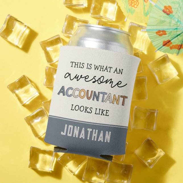 Personalised Accountant Funny Awesome Accountant Can Cooler (In Situ Summer)