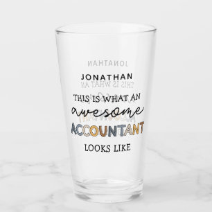 Personalised Accountant Funny Awesome Accountant Glass