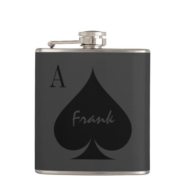 Personalised Ace of spades drink flask (Front)