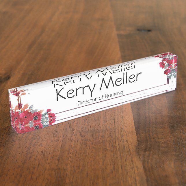 Personalised acrylic name plate, custom office nameplate (Side)