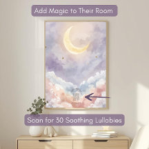Personalised Acrylic Nursery Sign | Pastel Moon