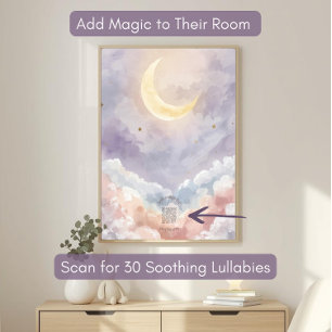Personalised Acrylic Nursery Sign   Pastel Moon