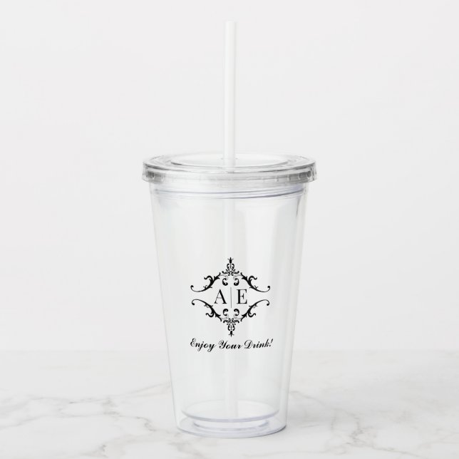 Personalised Acrylic Tumbler for Weddings (Front)