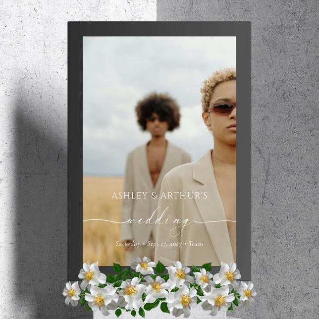 Personalised Acrylic Wedding Photo Sign (Personalized Acrylic Wedding Photo Sign)