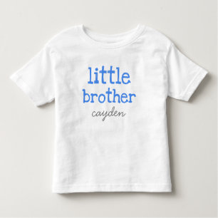 Personalised Add a Name Blue Text  Little Brother Toddler T-Shirt
