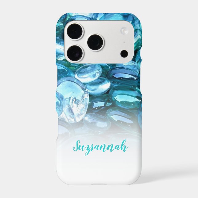 Personalised Add A Name Fresh Blue Gems Ombre (Back)