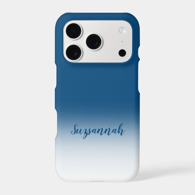 Personalised Add A Name Mellow Blue Ombre (Back)