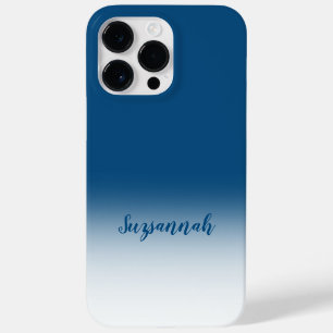 Personalised Add A Name Mellow Blue Ombre Case-Mate iPhone 14 Pro Max Case