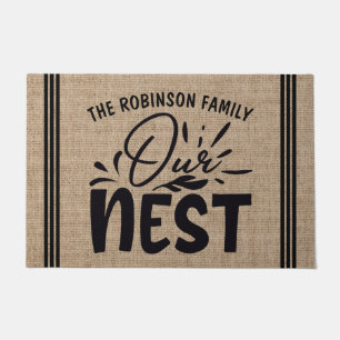 Personalised ADD NAME Our Nest Welcome Doormat