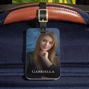 Personalised Add Name Photo Modern Luggage Tag
