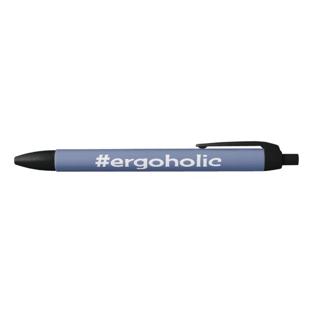 Personalised add name rowers ergoholic fun black ink pen (Top)