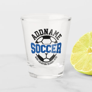Personalised ADD NAME Soccer Player Team Tie-Dye Shot Glass