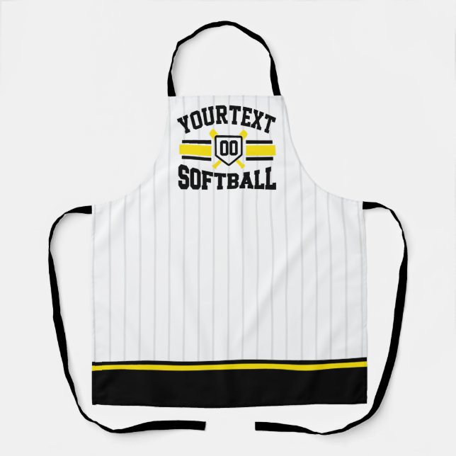 Personalised ADD NAME Softball Player Varsity Team Apron (Front)