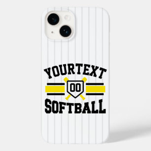 Personalised ADD NAME Softball Player Varsity Team Case-Mate iPhone 14 Case