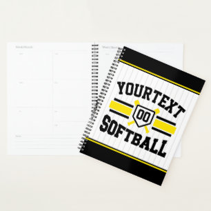 Personalised ADD NAME Softball Player Varsity Team Planner