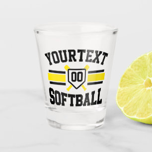 Personalised ADD NAME Softball Player Varsity Team Shot Glass