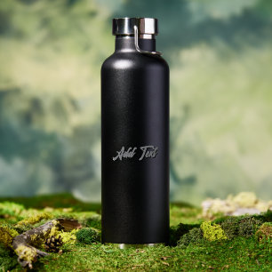 Personalised Add Text Black Thor Copper Vacuum Gym Water Bottle