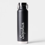 Personalised Add Your Name Black Insulated  Water Bottle<br><div class="desc">Add your name to this water bottle for a personalised wedding favour,  bridal party gift or just for everyday use!</div>