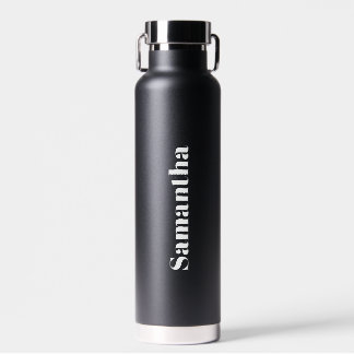 Personalised Add Your Name Custom Black Water Bottle