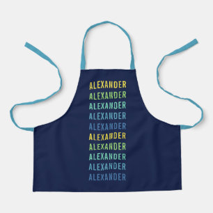 Personalised Add Your Name Fun Colour Gradient Apron