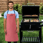 Personalised Add Your Name Red Gingham<br><div class="desc">Personalised Apron featuring a red gingham pattern with a blue script for your name. It makes a great gift for one that likes to cook or BBQ. Personalise it by replacing the placeholder text. For more options such as to change the font and it's size/colour or the spacing between letters...</div>