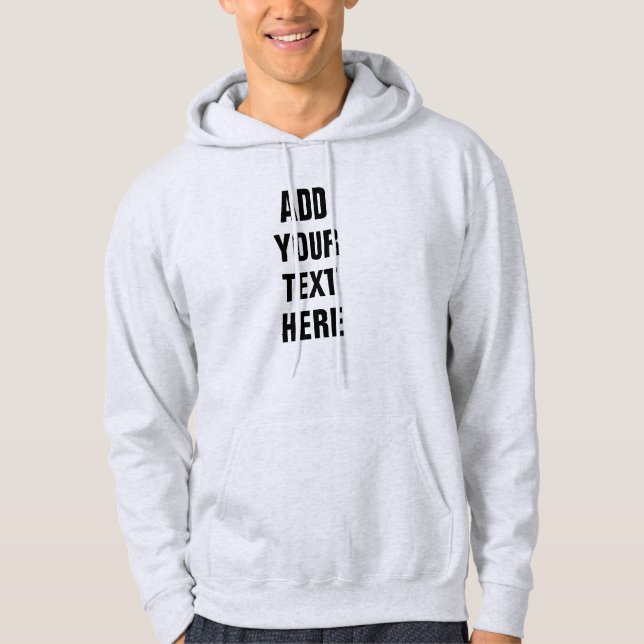 Personalised Add Your Text Here Double-Sided Men's Hoodie (Front)