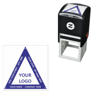 Personalised Address Colour Design Triangle Stamp