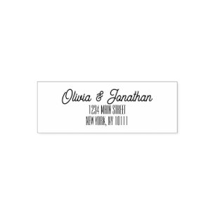 Personalised Address Couple Wedding Self-inking Stamp