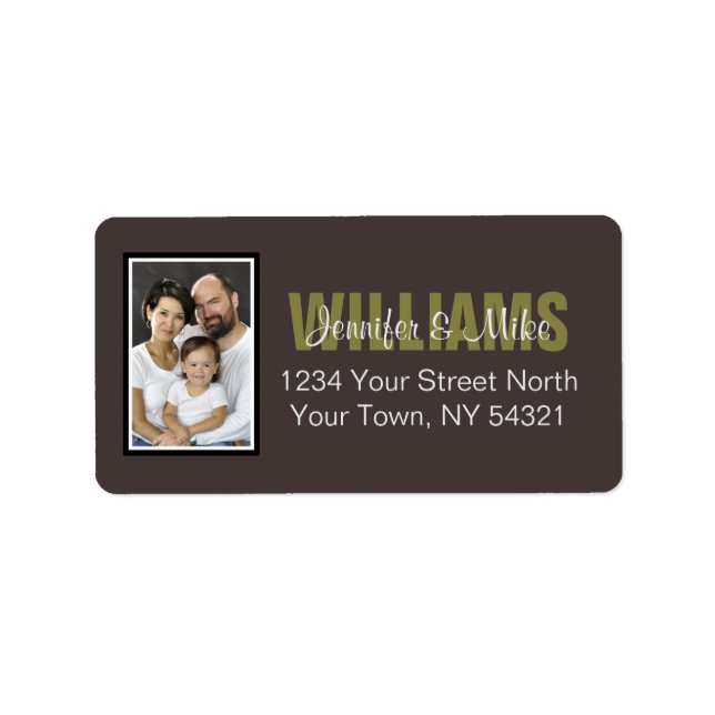 Personalised Address Label With Photo (Front)
