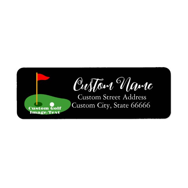 Personalised Address Labels, Custom Golf (Front)
